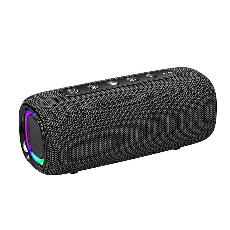 Top Selling 10 Hours Playtime BT 5.3 RGB Light Speakers Outdoor Sports Waterproof Portable Subwoofer TWS Wireless Speaker