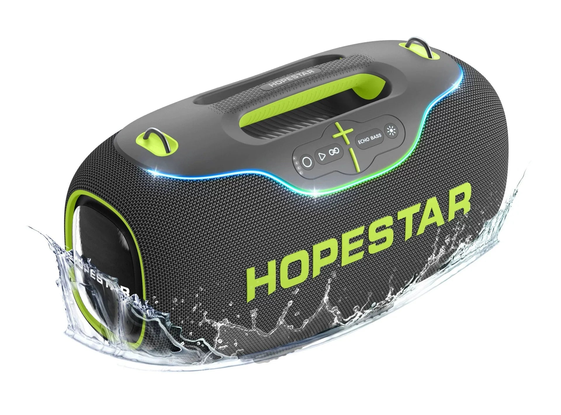 Original HOPESTAR A80 Portable for 5.1 Speaker IPX4 Waterproof Party Boombox RGB Lights 1200mAh Battery for Outdoor