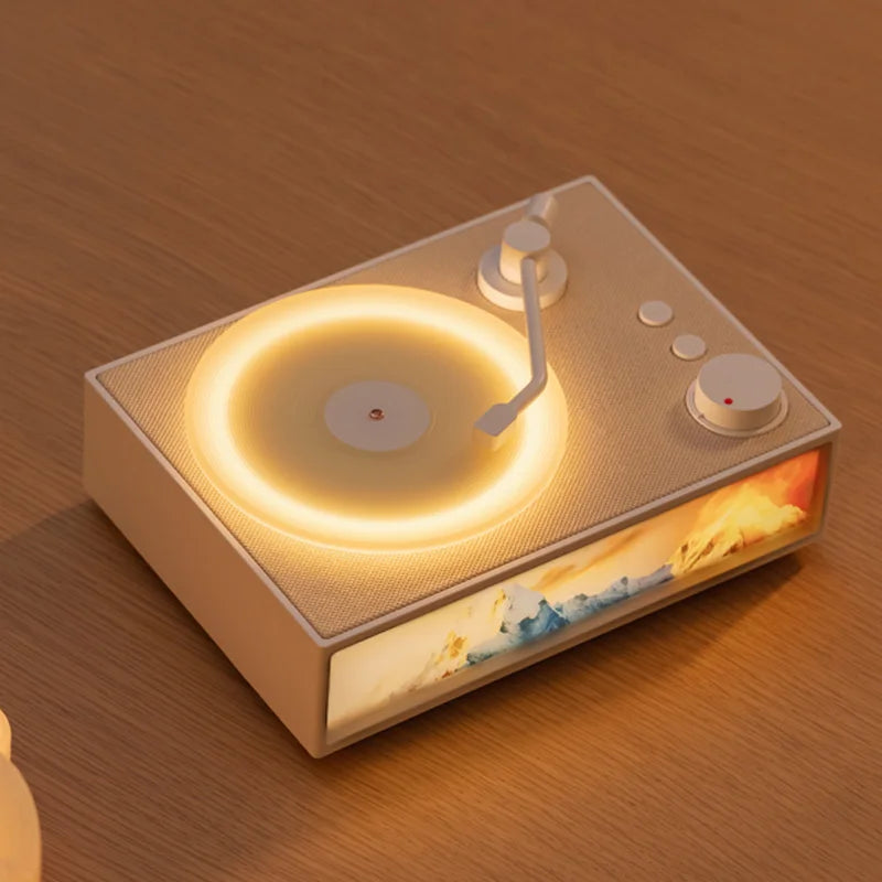 Warm Light Atmosphere Bedside Lamp Aromatherapy Diffuser Creative CD Rechargeable Bluetooth Speaker