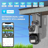 HongGlobal 4MP Smart Wireless 360 Degree IP Surveillance Video Camera V380 Pro Dual Lens WiFi CCTV Network Home Security Camera