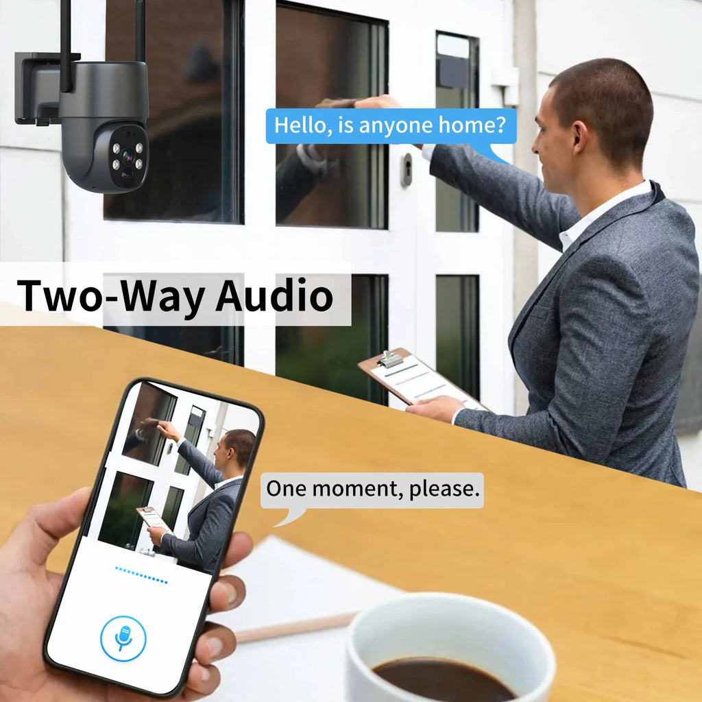 Trending Product Home Security Camera with 3W Solar Panel Color Night Vision PIR Detection Solar CCTV Ptz Camera