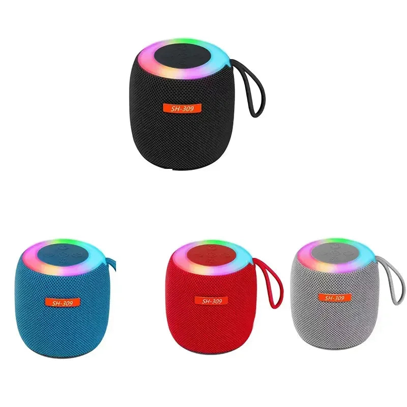 En gros SH-309 Mini Enceintes Sans Fil Fête Extérieur Portable Subwoofer Led Couleur RGB Veilleuse Petite Enceinte