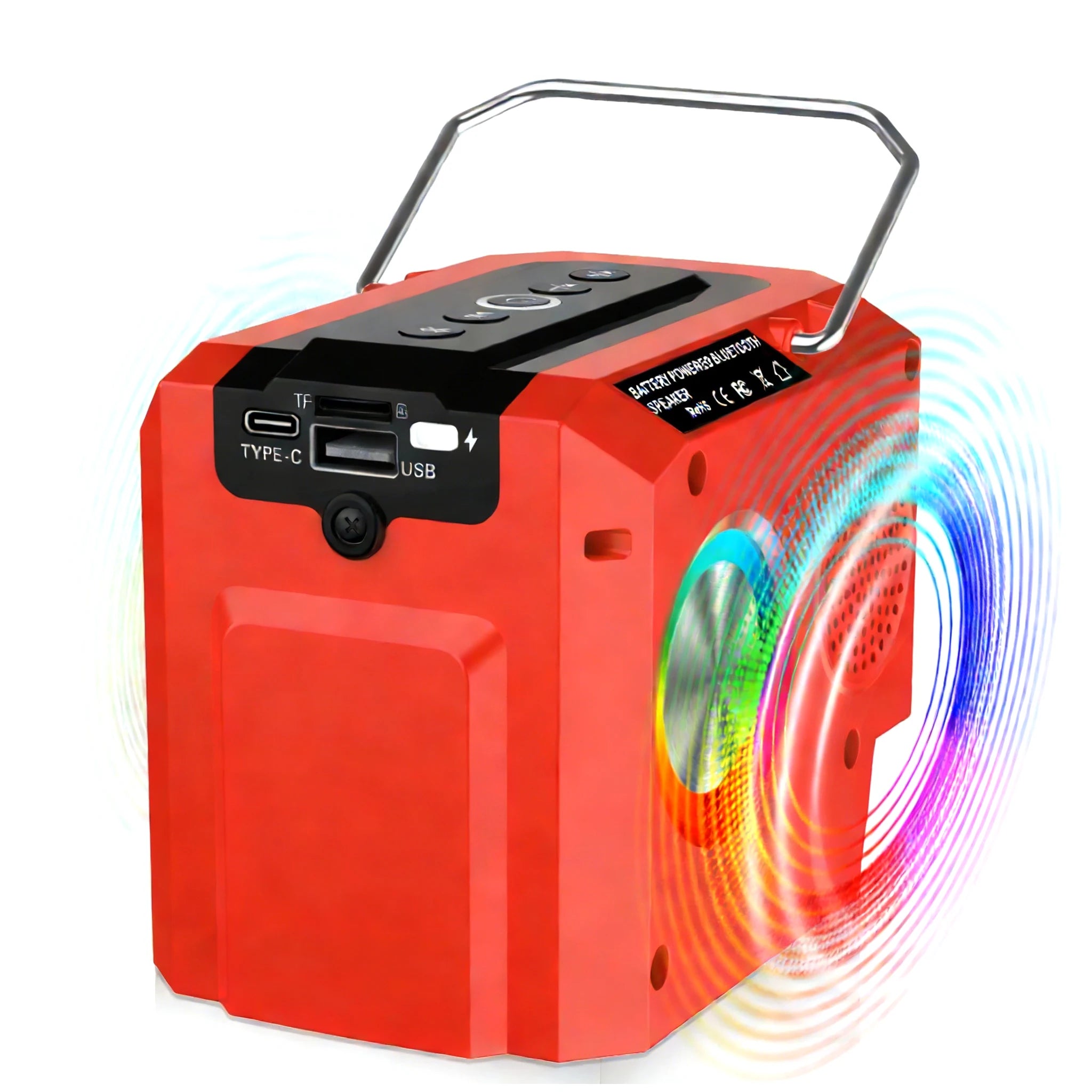 Portable Cordless Bluetooth Speaker Fit for Makita 18v Battery Small Speaker Wireless With HD Sound for Jobsites Home and Party