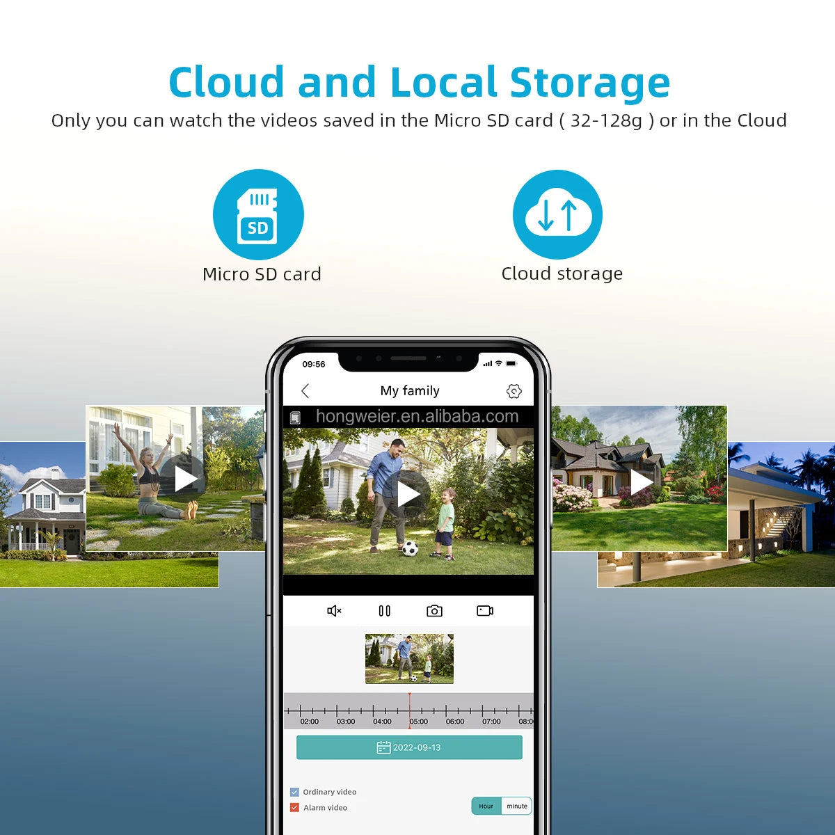 HongGlobal 3MP Smart Monitor Wireless Video Surveillance Outdoor IP PTZ Camera 360 Degree Tuya WiFi CCTV Home Security Camera