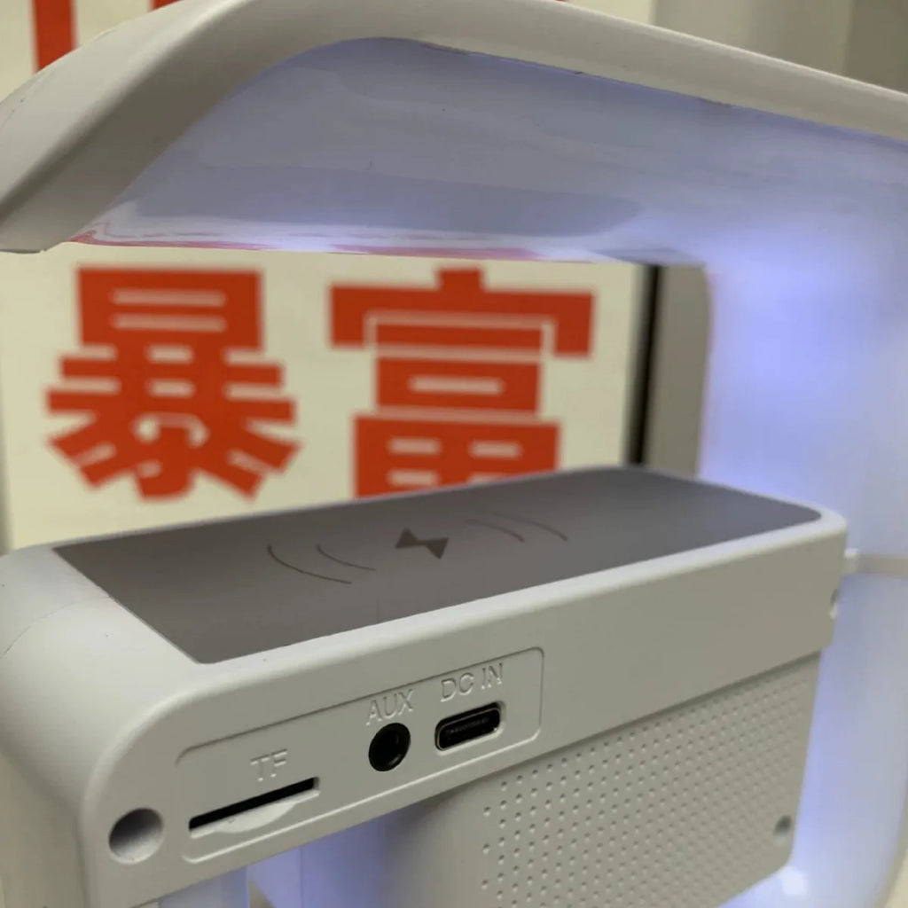 BT G3 Mini Speaker Night Light Multi Functional with Alarm Clock Speaker Led Wireless Charger Speakers