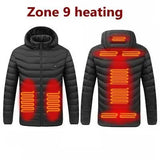 11 Heating Areas Heated Jacket Men Women's Winter Outdoor Camping Sportswear Heated Coat Graphene Heat Coat USB Heating Jackete
