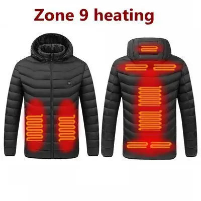 11 Heating Areas Heated Jacket Men Women's Winter Outdoor Camping Sportswear Heated Coat Graphene Heat Coat USB Heating Jackete