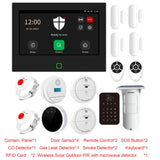 Hot Selling Wireless Wifi GSM Home Security Alarm System IOS Android Tuya Smart APP Control GSM SMS Burglar Alarm System Kit