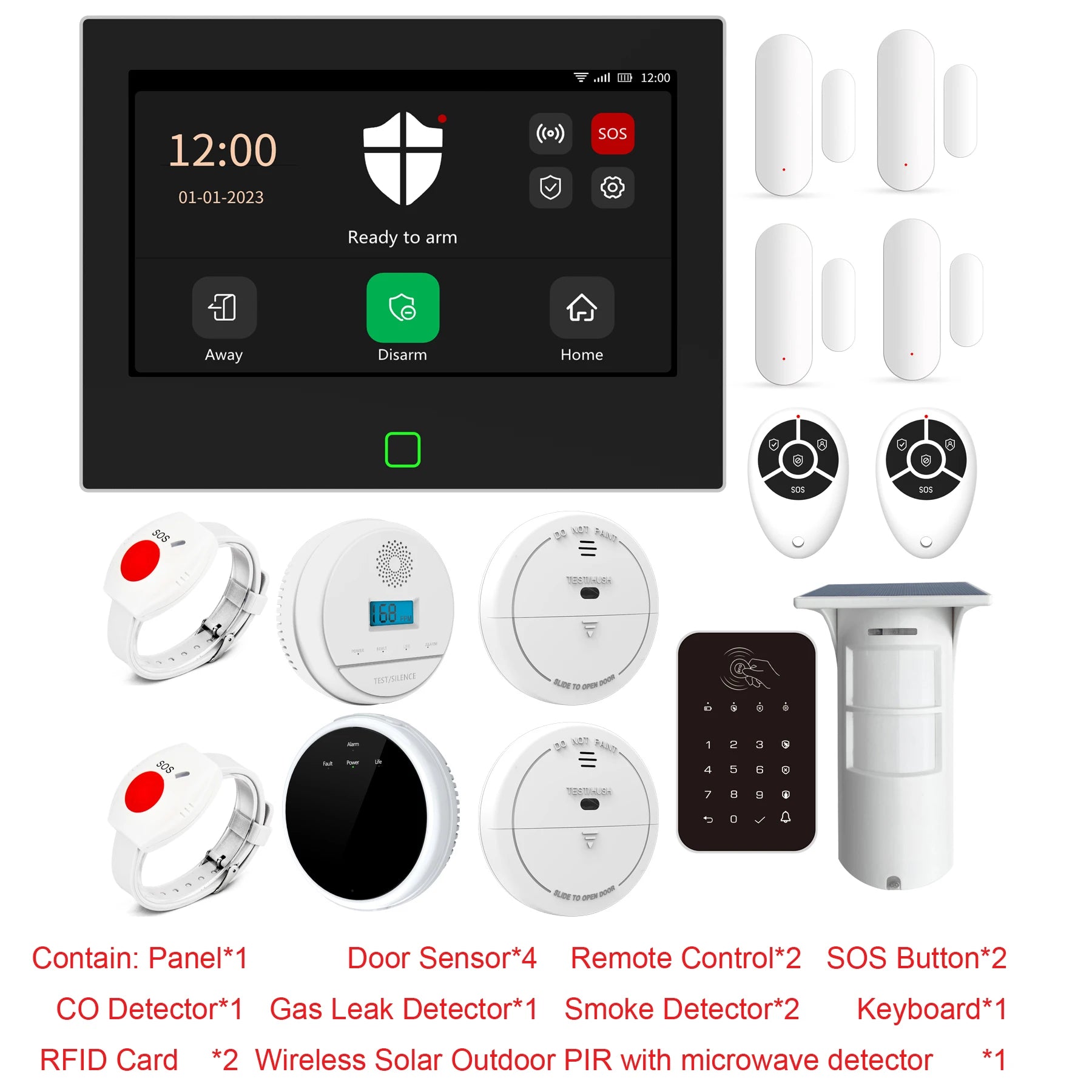 Hot Selling Wireless Wifi GSM Home Security Alarm System IOS Android Tuya Smart APP Control GSM SMS Burglar Alarm System Kit