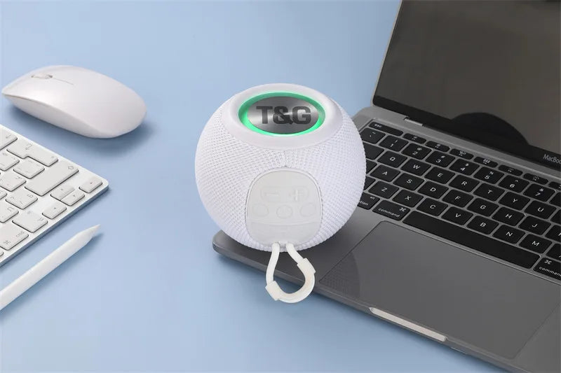 Tg337 Pequeno para Caixa de Som Bluetooth Sem Fio para Mesa e Uso Externo com Iluminação LED RGB Som Alto Alimentado por Bateria
