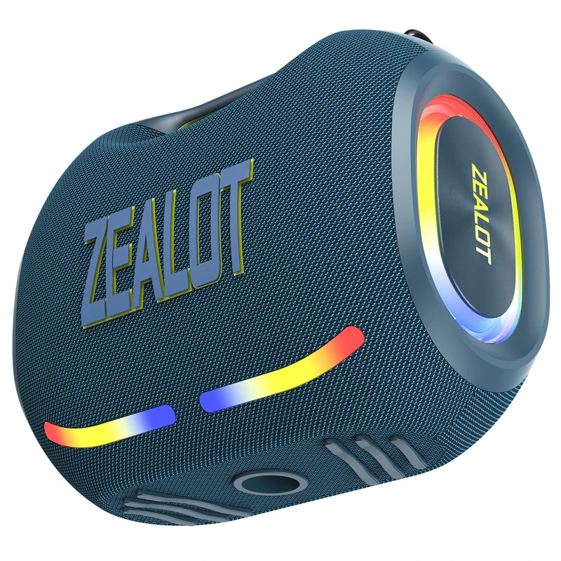 ZEALOT ZE01 120W Waterproof Outdoor RGB LED Battery-Powered for Speaker with AUX Input