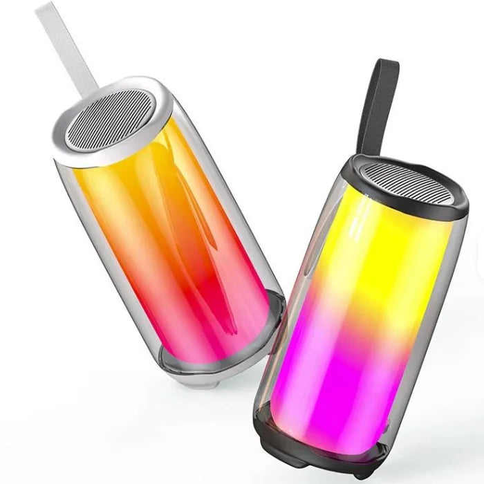 US DDP Top Blue Pulse 5 Portable for Bluetooth Speaker with Dazzling LED Lights for Home Theatre Parties Outdoor Use