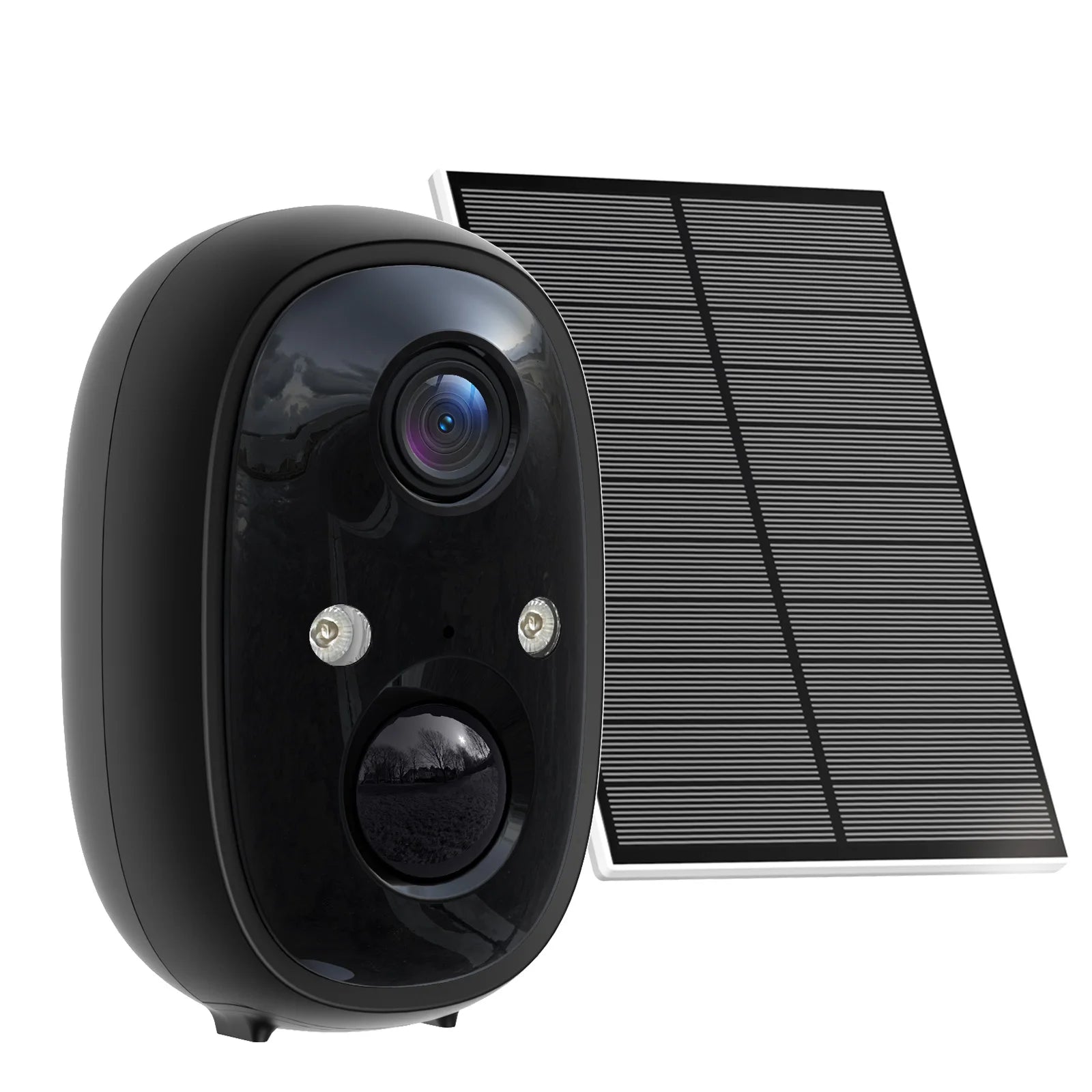 WESECUU Smart WiFi 3MP Battery Solar Color Night Vision Two Way Talk PIR Motion Detection Siren Home Security Camera
