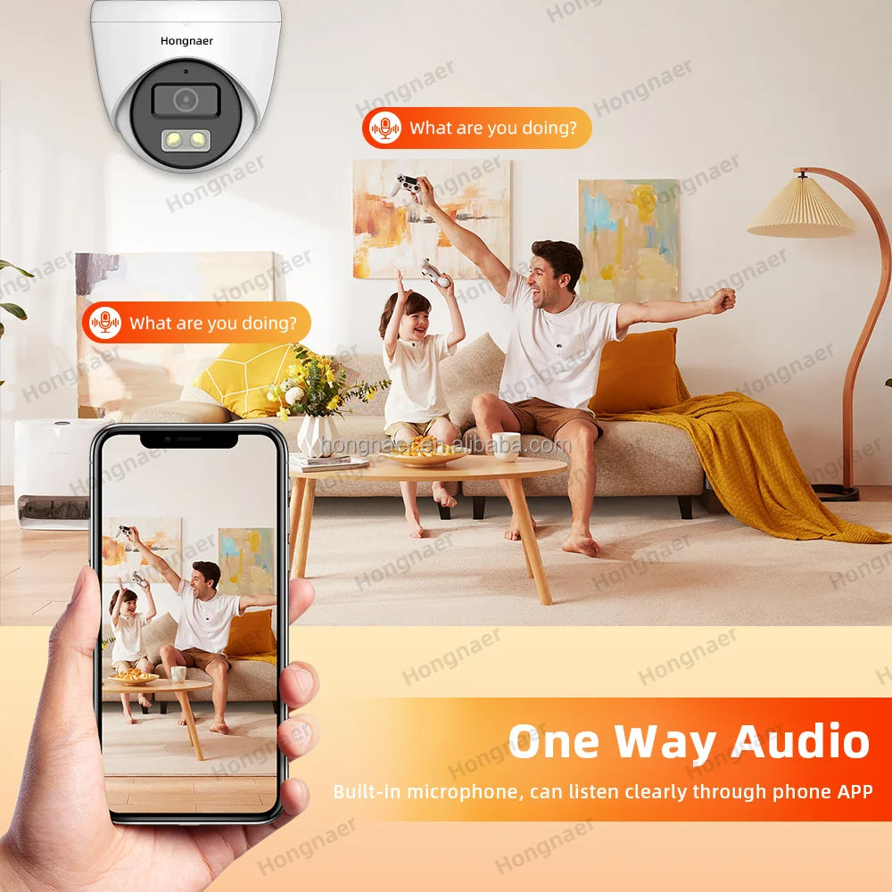 Hongnaer 4MP Indoor 8 Channel NVR IP Network Video Recorder Home Security Camera Surveil System POE Wireless CCTV Camera System