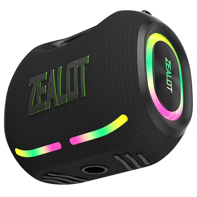 ZEALOT ZE01 120W Waterproof Outdoor RGB LED Battery-Powered for Speaker with AUX Input
