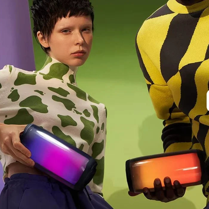 US DDP Top Blue Pulse 5 Portable for Bluetooth Speaker with Dazzling LED Lights for Home Theatre Parties Outdoor Use