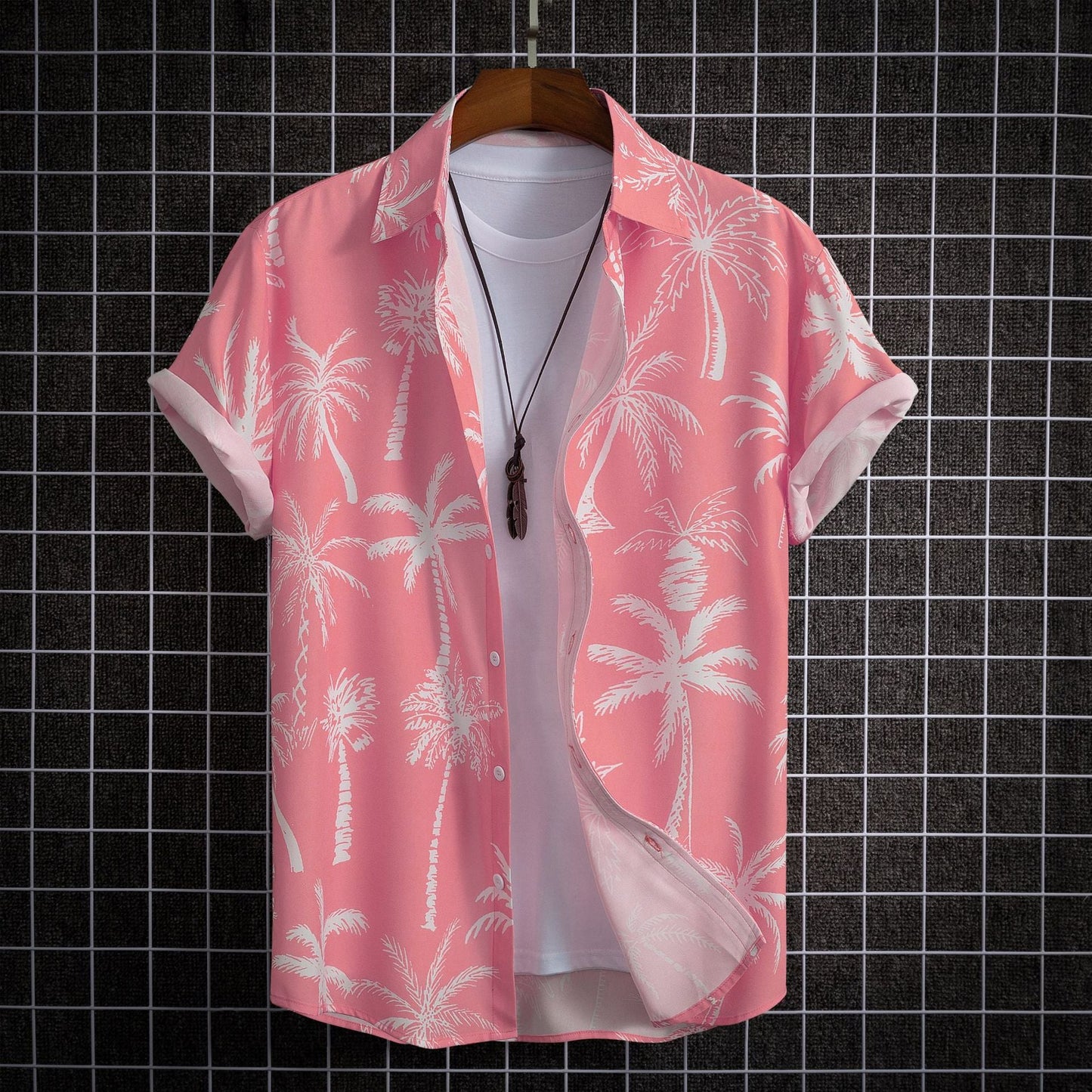 Hong Kong Style Street Digital Printing Men's Shirt null