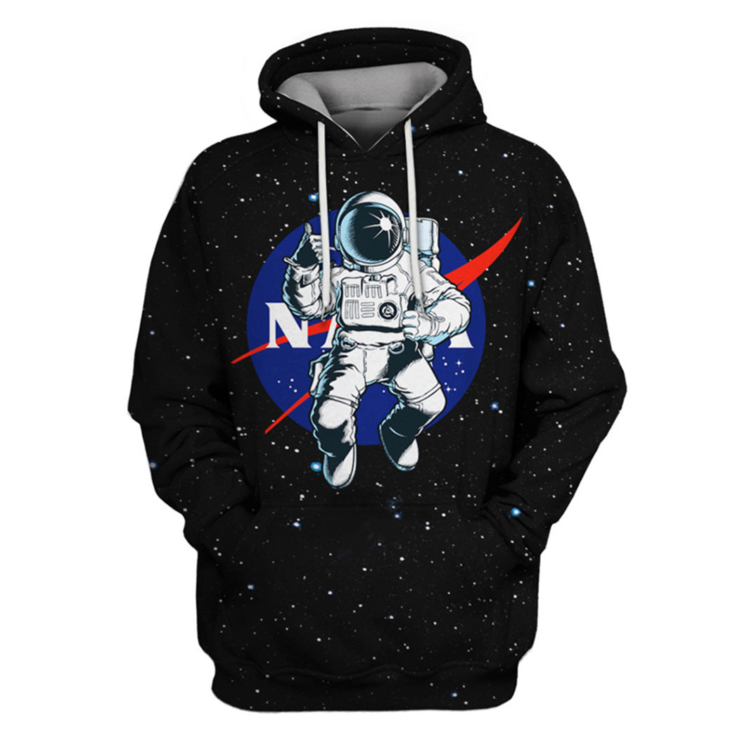 Men's 3d Space Suit Digital Printing Long-sleeved Pullover Hoodie null