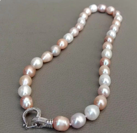 Natural Freshwater Thread Pearl Irregular Shaped Necklace null