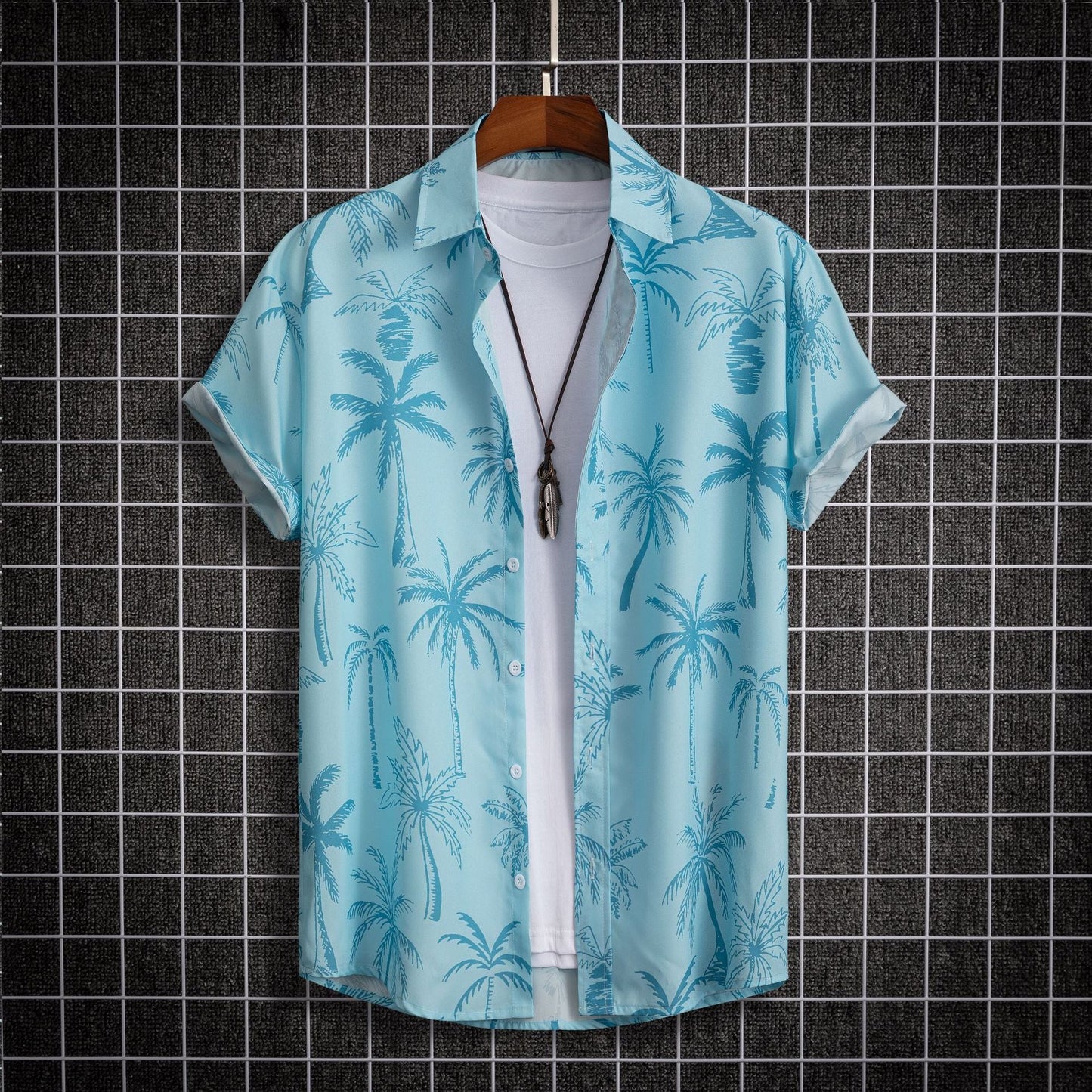 Hong Kong Style Street Digital Printing Men's Shirt null