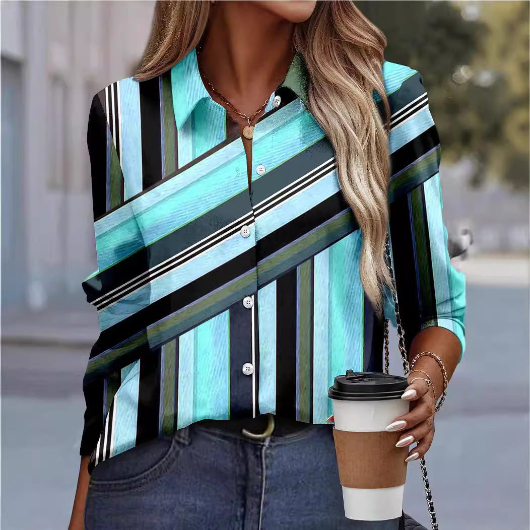 Elegant Women's Loose Long Sleeve Shirt null