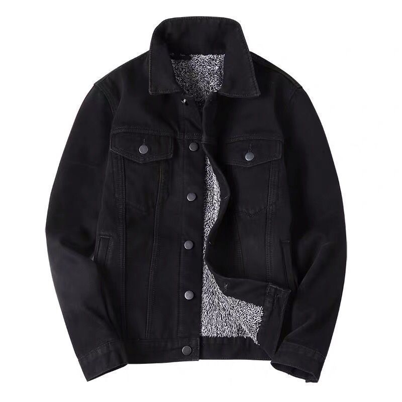 Fleece-lined Thickening Denim Jacket Men's Autumn And Winter null