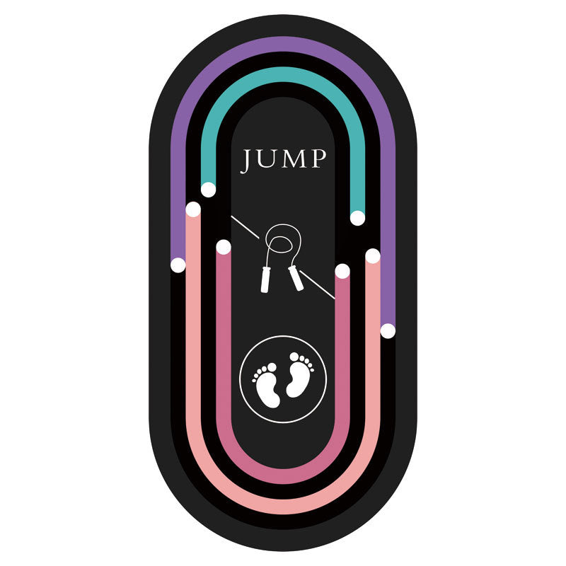 Oval Home Indoor Silent Anti-slip Fitness Thickened Skipping Rope Shock Pad Yoga Mat null