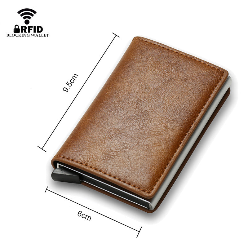 Credit Card Holder Smart Minimalist Wallet Pocket Men Women Slim Cardholder Bank Secure Creditcard Case null