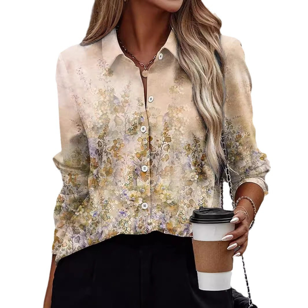 Elegant Women's Loose Long Sleeve Shirt null