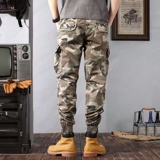 Camouflage Cargo Pants Men's Trousers With Pockets Fashion Casual Loose Tapered Pants null