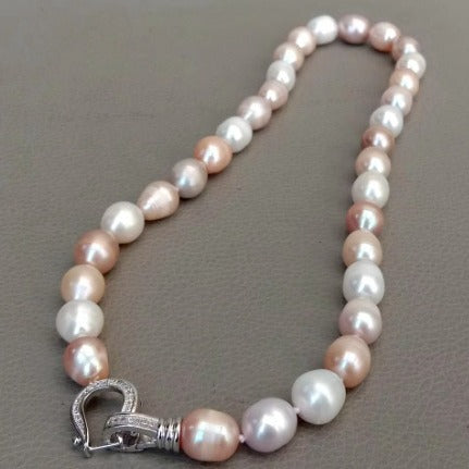 Natural Freshwater Thread Pearl Irregular Shaped Necklace null