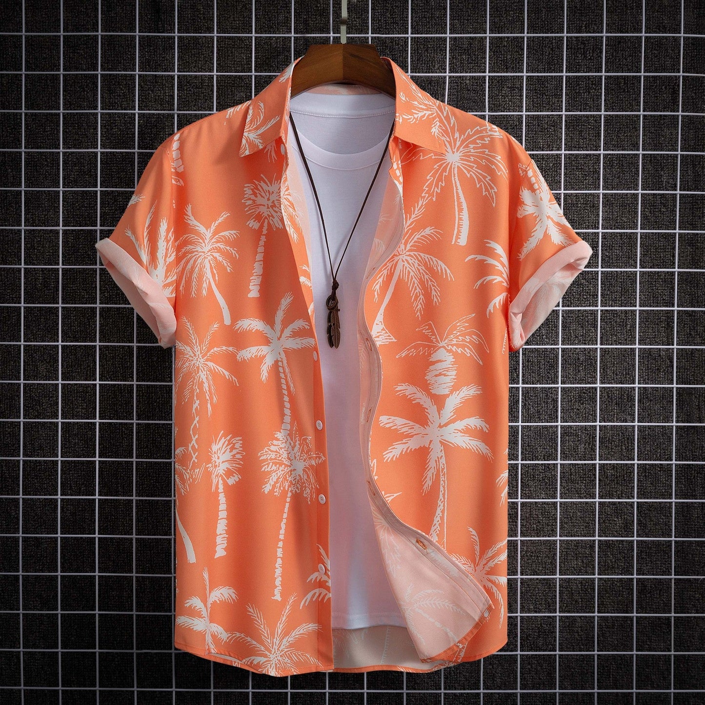 Hong Kong Style Street Digital Printing Men's Shirt null