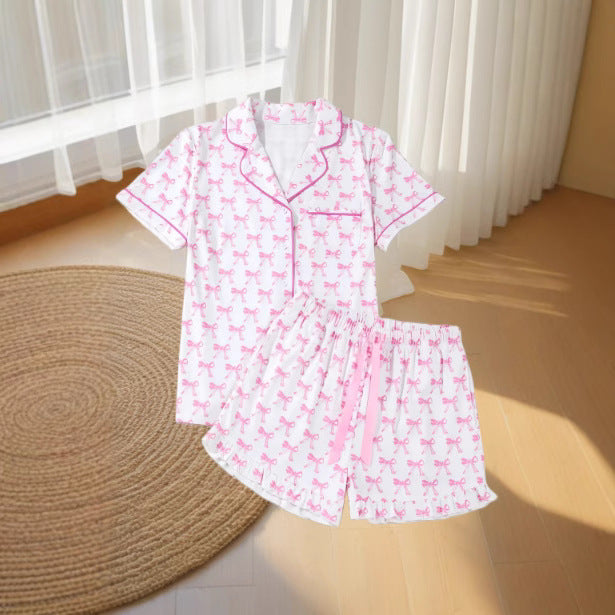 Women's Fashion Personalized Bow Pajamas Suit null