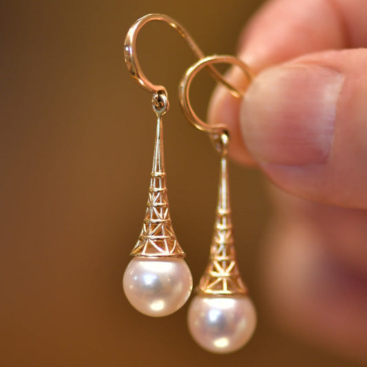 Hesheng New Normcore Simple Hollow Pearl Earrings null