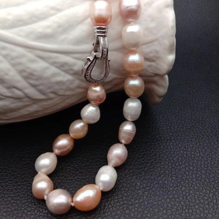 Natural Freshwater Thread Pearl Irregular Shaped Necklace null