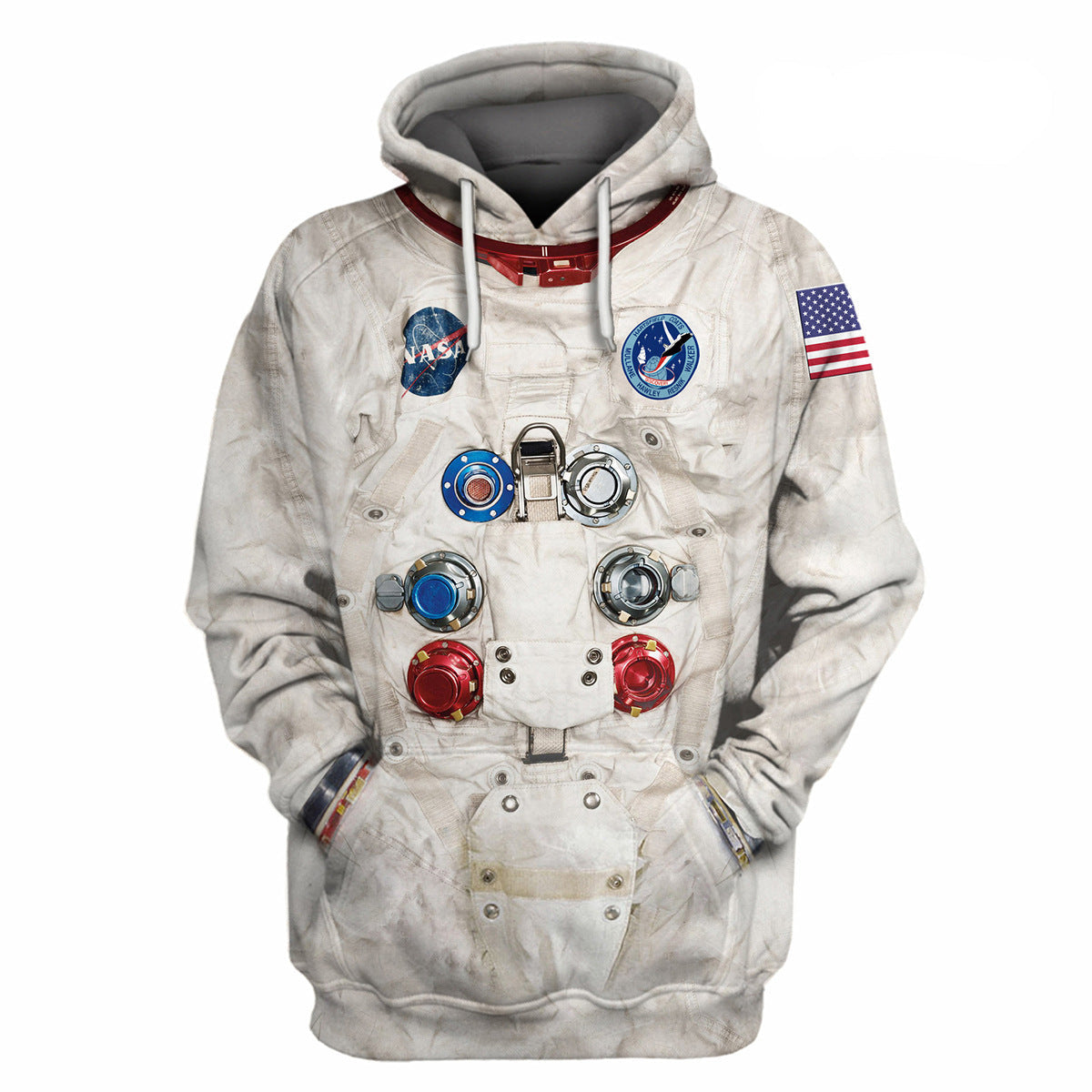 Men's 3d Space Suit Digital Printing Long-sleeved Pullover Hoodie null