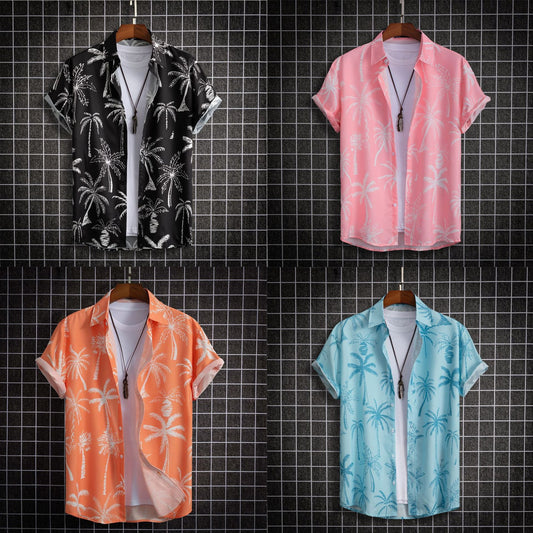 Hong Kong Style Street Digital Printing Men's Shirt null