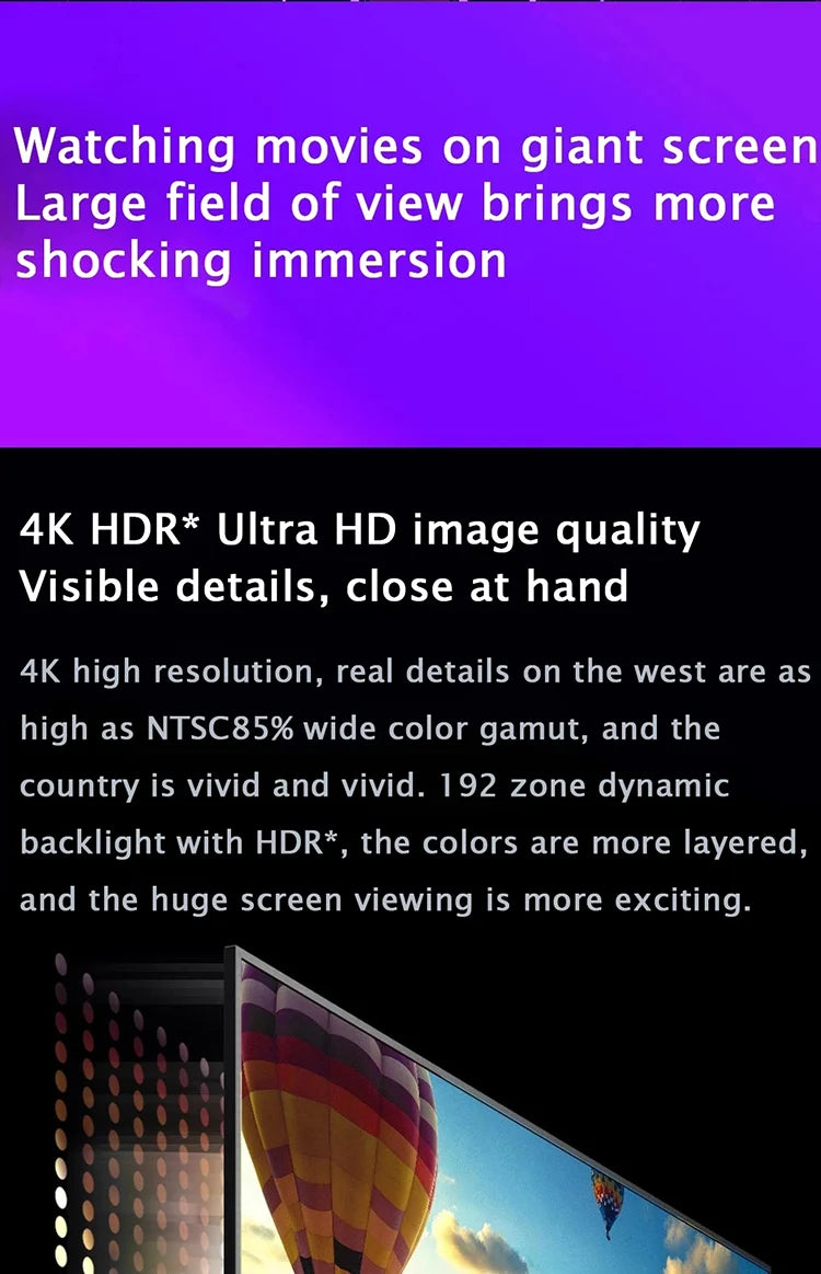 New Style Android Television TV Home Association Slim Curved 50 55 60 65 70 75 85 95 100 Inch Smart LED TV