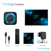 VONTAR TV Box Android 12 Allwinner H618 Quad Core Cortex A53 Support 8K Video 4K BT Wifi Google Voice Media player Set top box