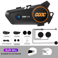 Bluetooth 5.3 Helmet Headset Wireless Hands-free Call Phone Kit Motorcycle Waterproof Earphone MP3 Music Player Speaker for Moto