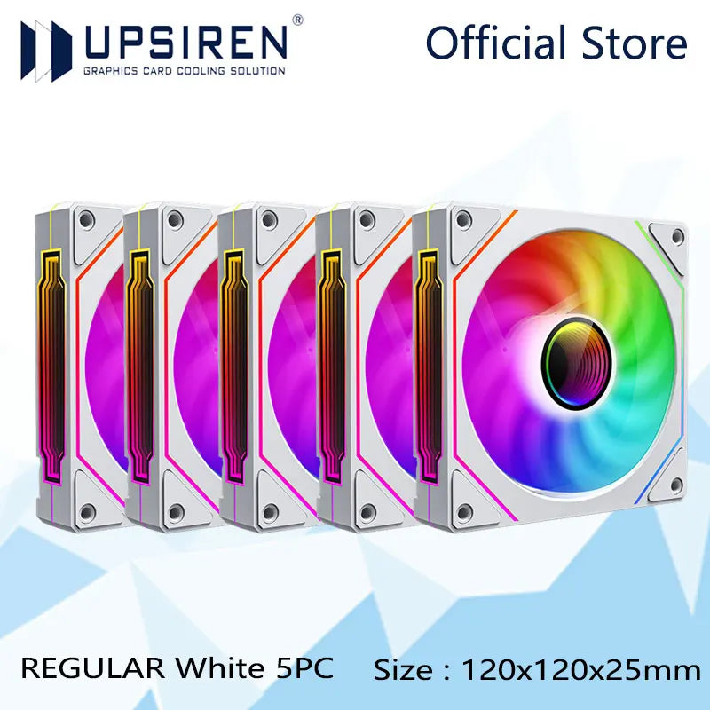 UPSIREN UF-1 PRISM 4 PRO Computer Chassis Fan 12cm ARGB 4 Pin PWM Quiet Cooling Fan 12V Large Air Volume 45CFM/600-1500RPM