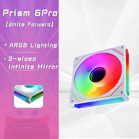 ICE Whale Prism 6PRO ARGB PC Case Fan 120mm 3-sided Infinite Mirror Motherboard Lighting Sync 4PIN PWM CPU Cooler ventilador