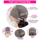 Deep Wave Wigs Human Hair 13x4 HD Transparent Lace 13x6 Full Frontal Wigs Natural color Curly Wigs For Women 220% Density