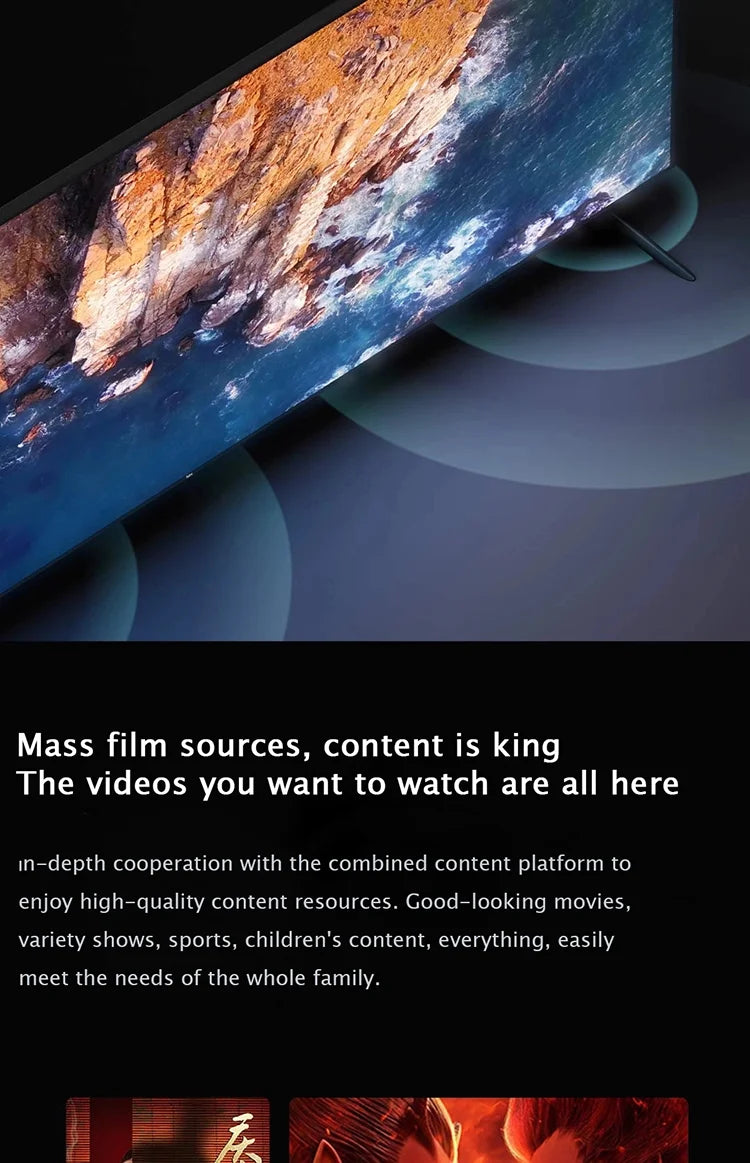 New Style Android Television TV Home Association Slim Curved 50 55 60 65 70 75 85 95 100 Inch Smart LED TV