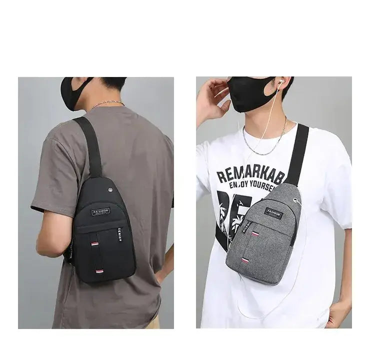 Chest Bag Men’s One Shoulder Crossbody Bag Large Capacity Outdoor Sports And Leisure Fashion Small Shoulder Bag Large