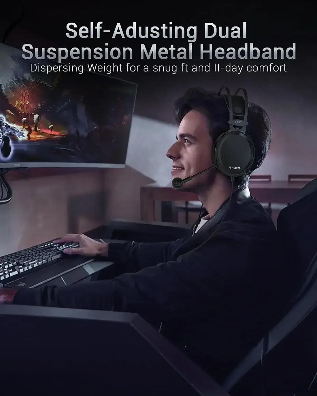 NUBWO Gaming Headsets PS4 Stereo Xbox One Headset Wired PC Gaming Headphones with Noise Canceling Mic Ear Gaming  Earphone