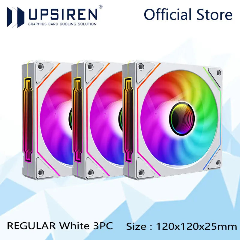 UPSIREN UF-1 PRISM 4 PRO Computer Chassis Fan 12cm ARGB 4 Pin PWM Quiet Cooling Fan 12V Large Air Volume 45CFM/600-1500RPM