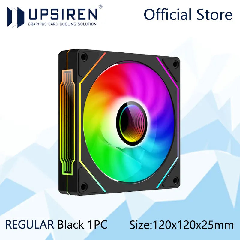 UPSIREN UF-1 PRISM 4 PRO Computer Chassis Fan 12cm ARGB 4 Pin PWM Quiet Cooling Fan 12V Large Air Volume 45CFM/600-1500RPM