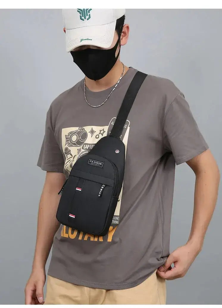 Chest Bag Men’s One Shoulder Crossbody Bag Large Capacity Outdoor Sports And Leisure Fashion Small Shoulder Bag Large