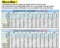 Allingentle Women Pants Suits Long Sleeve Regular Fit Single Button 2 Piece Set for Party - Top Women's Fashion Suit Customized